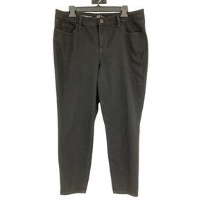 Womens Style & Co Black Jeans Pants Chino Size 14 Short Crop Stretch Skinny 0784